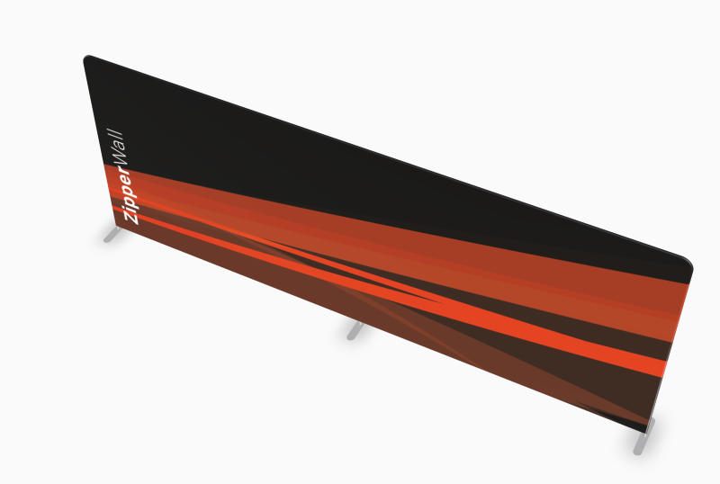 Zipper Wall gerade 600 x 230 cm inkl. Sublimationsdruck